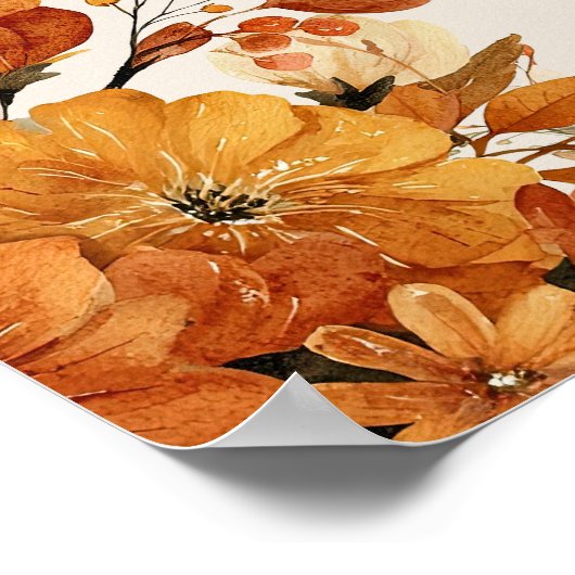 Fall Night Before Rehearsal Dinner Welcome Sign ポスター (角)