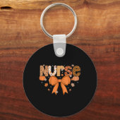 Fall Nurse Shirt Women Pumpkin Season Autumn Thank キーホルダー (正面)