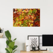 Fall Oak Tapestry ポスター (ホームオフィス)