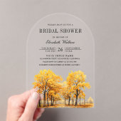 Fall Oak Trees Bridal Shower アクリル招待状 (インサイチュ (ポータブル))