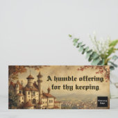 Fall Old Vintage Medieval Gift Certificate セーブザデート (スタンド正面)