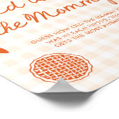 Fall Orange Gingham かわいいパイ お母さんは何歳でしたか ポスター (角)
