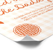 Fall Orange Gingham かわいいパイ お父さんは何歳でしたか ポスター (角)