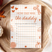 Fall Orange Hand Drawn How Old Was The Daddy Game 招待状