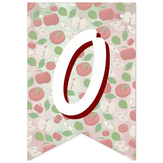Fall Orchard Apple Harvest Birthday Bunting Banner バンティングフラッグ (第2の旗)