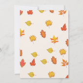 Fall Over or under bridal shower game Card 案内状 (裏面)