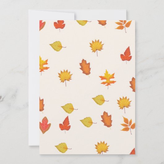 Fall Over or under bridal shower game Card 案内状 (裏面)