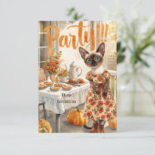 Fall Party Invitation Card – Cozy Autumn Gathering 招待状 (スタンド正面)