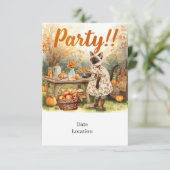 Fall Party Invitation Card – Cozy Autumn Gathering 招待状 (スタンド正面)