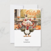 Fall Party Invitation Card – Cozy Autumn Gathering 招待状 (正面)