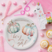 Fall Pastel Pumpkin Paper Plate or Charger Plate ペーパープレート (パーティー)