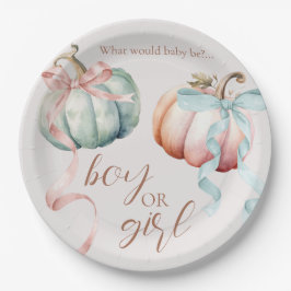 Fall Pastel Pumpkin Paper Plate or Charger Plate ペーパープレート