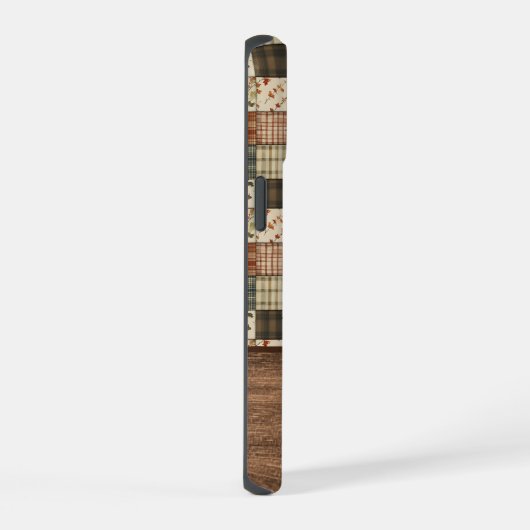 Fall Patchwork Quilt Phone Case | Personalized iPhone 15ケース (右側面)