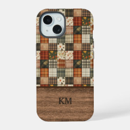 Fall Patchwork Quilt Phone Case | Personalized iPhone 15ケース