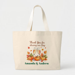 Fall Personalized Guest Favor Bridal celebration  ラージトートバッグ