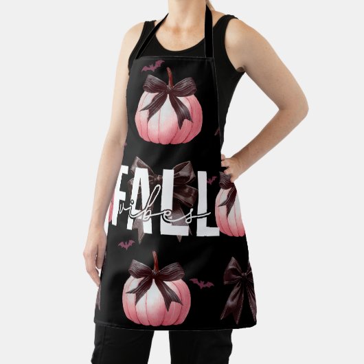 Fall Pink Pumpkins Pattern オーブンミト&ポ エプロン (インサイチュ)
