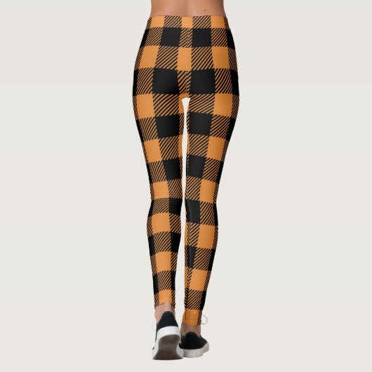 Fall Plaid Pattern Leggings レギンス (裏面)