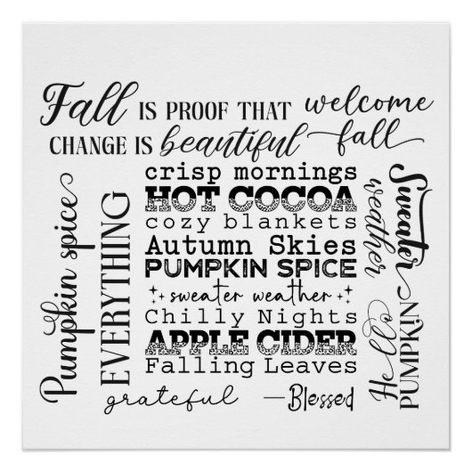 Fall-Poster-Wall Art-Digital Download ポスター (正面)