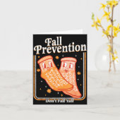 Fall Prevention Don't Fall Y'all Physical Therapy  カード (黄色い花)