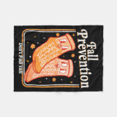 Fall Prevention Don't Fall Y'all Physical Therapy  フリースブランケット (正面(横))