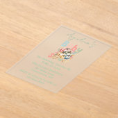 Fall Pumpkin Baby Shower アクリル招待状 (レイダウン)