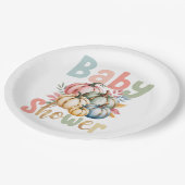 Fall Pumpkin Baby Shower ペーパープレート (アングル)