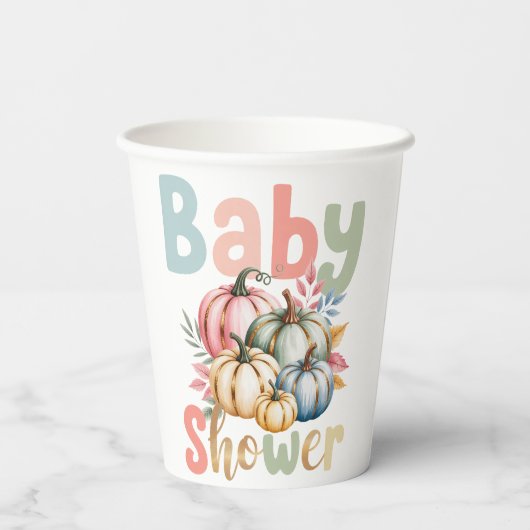 Fall Pumpkin Baby Shower 紙コップ (裏面)