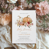 Fall Pumpkin Baby Shower Brunch Invitation 招待状