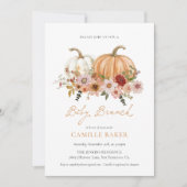 Fall Pumpkin Baby Shower Brunch Invitation 招待状 (正面)