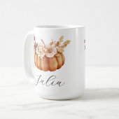 Fall Pumpkin Birthday Coffee Mug Personalized コーヒーマグカップ (正面左)