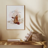 Fall Pumpkin Botanical ポスター