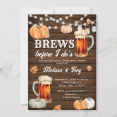 Fall Pumpkin Brews before I do's Rehearsal Dinner 招待状 (正面)