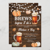 Fall Pumpkin Brews before I do's Rehearsal Dinner 招待状 (正面/裏面)