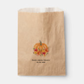 Fall Pumpkin Bridal Shower Kraft フェイバーバッグ (正面)