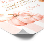 Fall Pumpkin Floral Baby Shower Mom-osa Bar ポスター (角)
