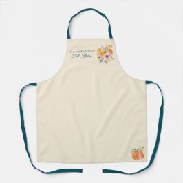Fall Pumpkin Floral  – Personalized Autumn エプロン