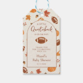 Fall Pumpkin Football Boy Quarterback Thank You ギフトタグ (正面)