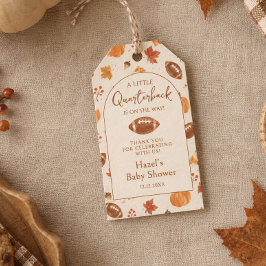 Fall Pumpkin Football Boy Quarterback Thank You ギフトタグ