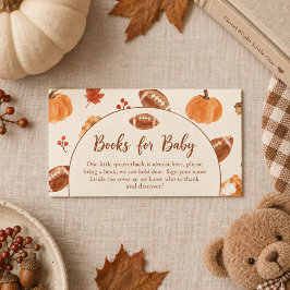 Fall Pumpkin Football Quarterback Books for Baby ノートカード