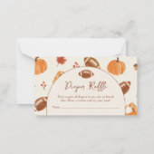 Fall Pumpkin Football Quarterback Diaper Raffle  ノートカード (正面)