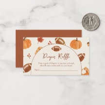 Fall Pumpkin Football Quarterback Diaper Raffle 