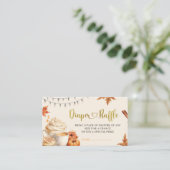 Fall Pumpkin is Brewing Coffee お別れベビーシャワー エンクロージャーカード (スタンド正面)