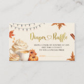 Fall Pumpkin is Brewing Coffee お別れベビーシャワー エンクロージャーカード (正面)