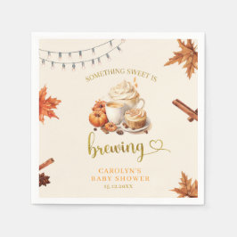 Fall Pumpkin is Brewing Coffee お茶会 ペーパーナプキン スタンダードカクテルナプキン