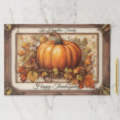 Fall Pumpkin & Leaves Thanksgiving Paper Placemat ペーパーパッド (インサイチュ)