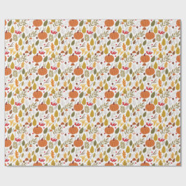 Fall Pumpkin Pattern ラッピングペーパー