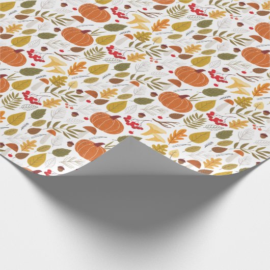 Fall Pumpkin Pattern ラッピングペーパー (角)