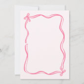 Fall Pumpkin PINK Scribble Hand Drawn Tea for Two  招待状 (裏面)