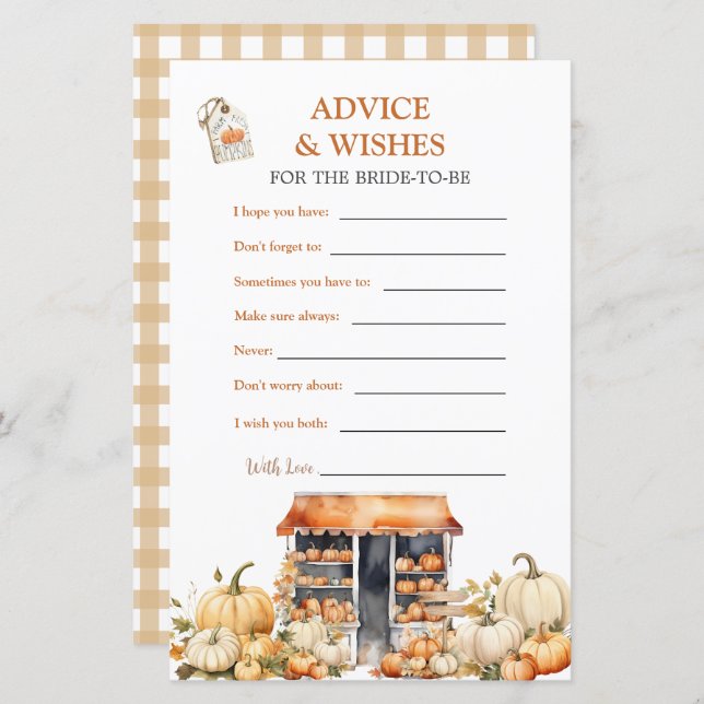 Fall Pumpkin She's Off The Market Advice & Wishes (正面/裏面)