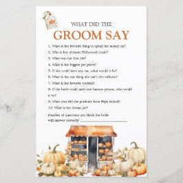 Fall Pumpkin She's Off The Market What Groom Says